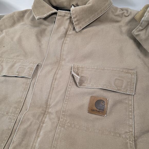 Carhartt Jacket Mens XLT Brown C26 Duck Canvas Quilted Workwear chore jacket - Picture 3 of 16